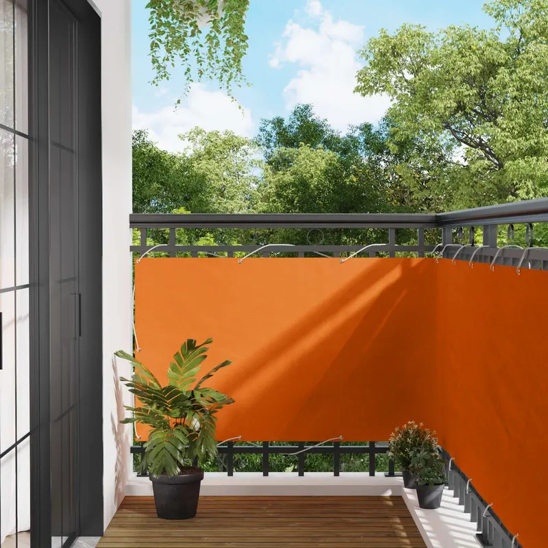Vidaxl balkon scherm 100 x 700 cm oxford stof rechthoekig oranje