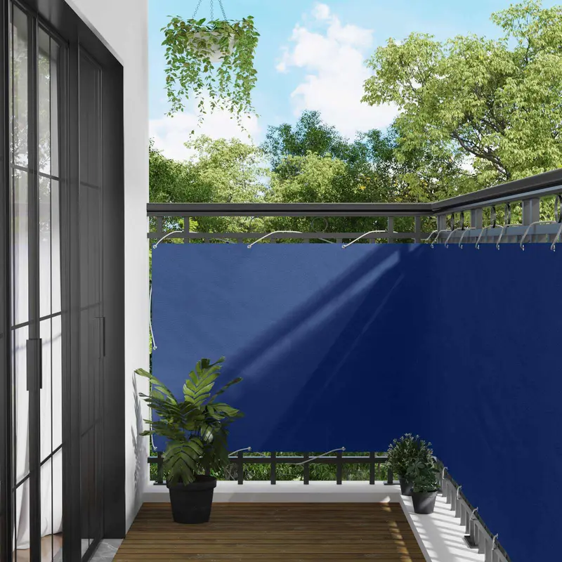 Vidaxl balkon scherm 110 x 200 cm oxford stof rechthoekig blauw
