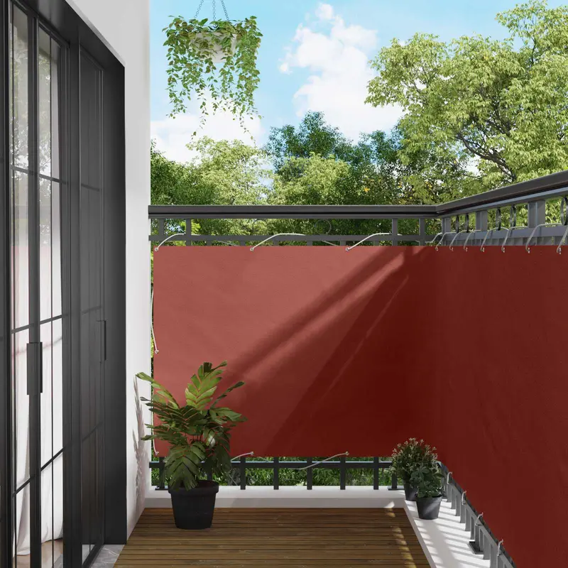 Vidaxl balkon scherm 110 x 300 cm oxford stof rechthoekig terracotta