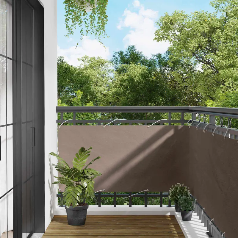 Vidaxl balkon scherm 75 x 200 cm pu gecoat oxford alu rechthoekig