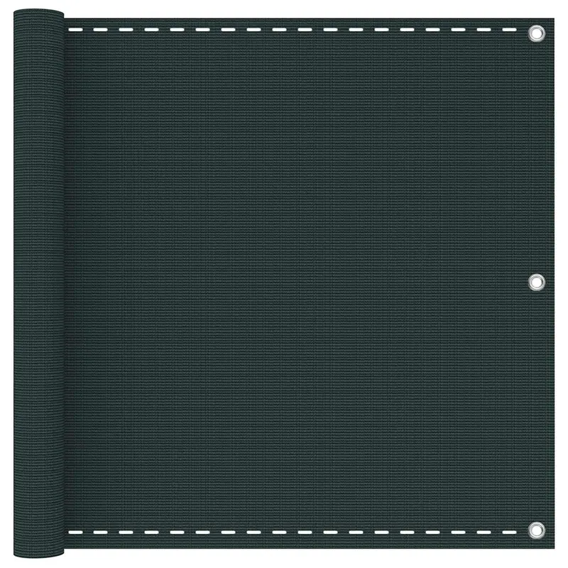 Vidaxl balkon scherm donkergroen 90 x 700 cm hdpe en aluminium