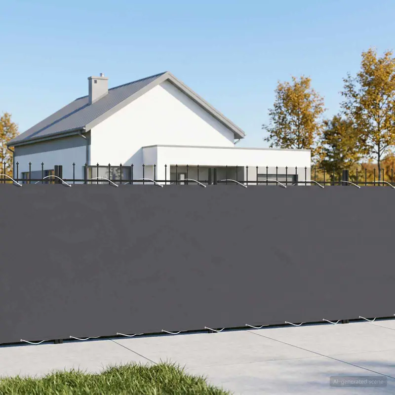 Vidaxl balkonscherm 1,2 x 25 m stof met pu-coating antraciet