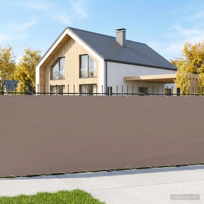 Vidaxl balkonscherm 1,2 x 25 m stof met pu-coating taupe