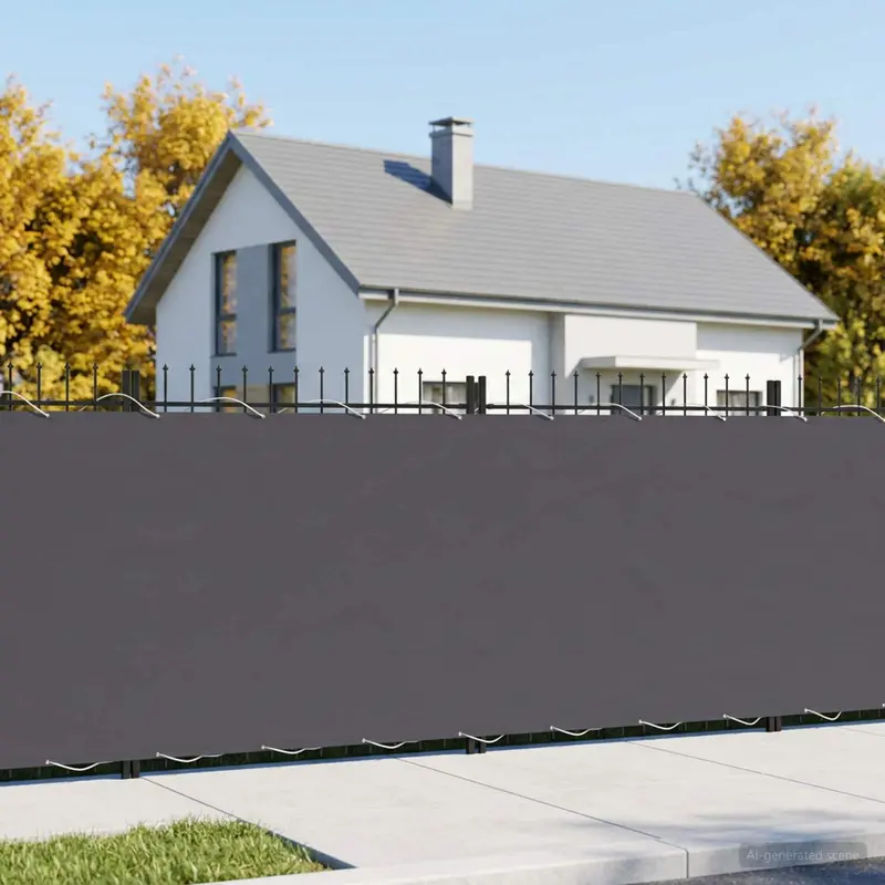 Vidaxl balkonscherm 1,5 x 15 m stof met pu-coating antraciet