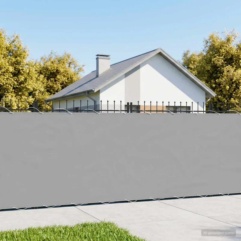 Vidaxl balkonscherm 1,5 x 25 m stof met pu-coating lichtgrijs