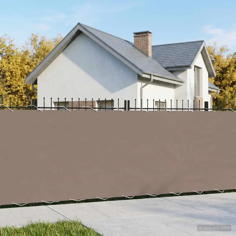 Vidaxl balkonscherm 1,5 x 25 m stof met pu-coating taupe