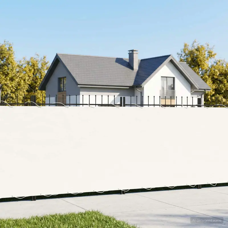 Vidaxl balkonscherm 1,5 x 25 m stof met pu-coating wit