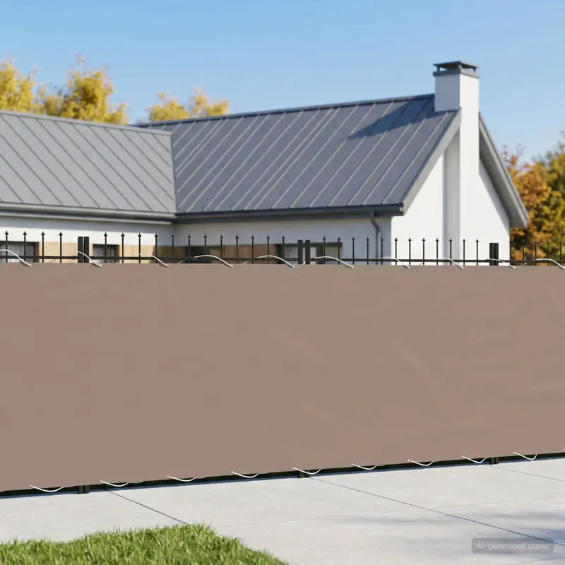 Vidaxl balkonscherm 1,8 x 15 m stof met pu-coating taupe
