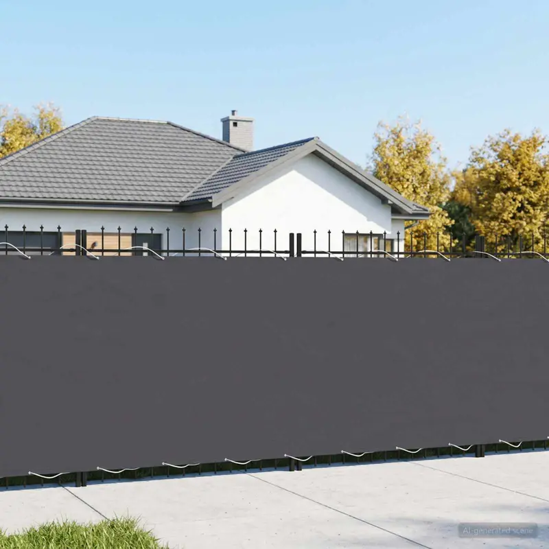 Vidaxl balkonscherm 1,8 x 25 m stof met pu-coating antraciet