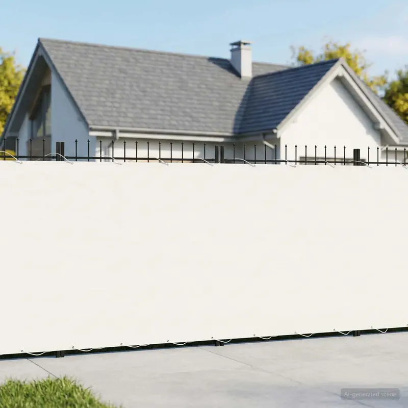Vidaxl balkonscherm 1,8 x 25 m stof met pu-coating wit
