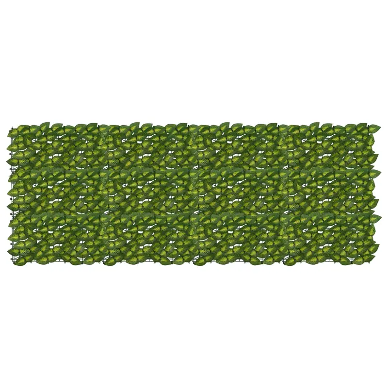 Vidaxl balkonscherm met bladeren groen en geel 200 x 75 cm