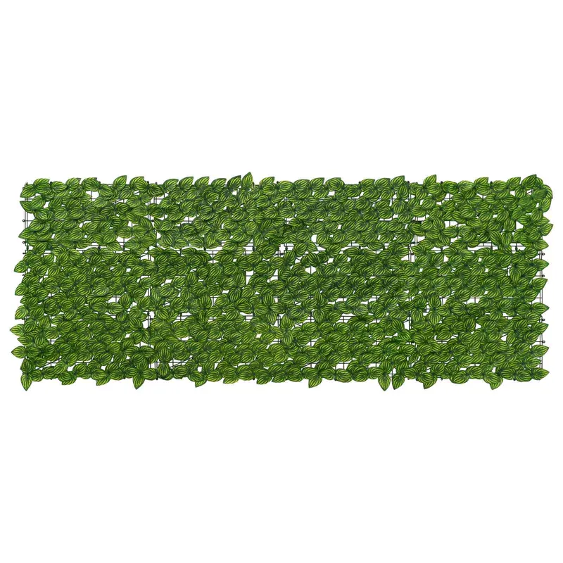 Vidaxl balkonscherm met bladeren groen en geel 200 x 75 cm