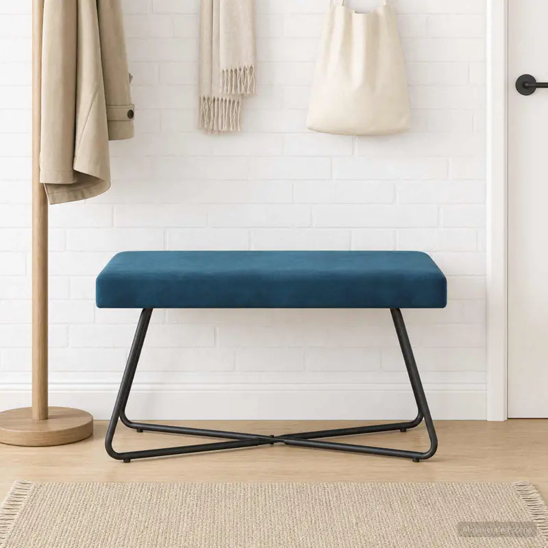 Vidaxl bank blauw 80 x 40 x 45 cm fluweel