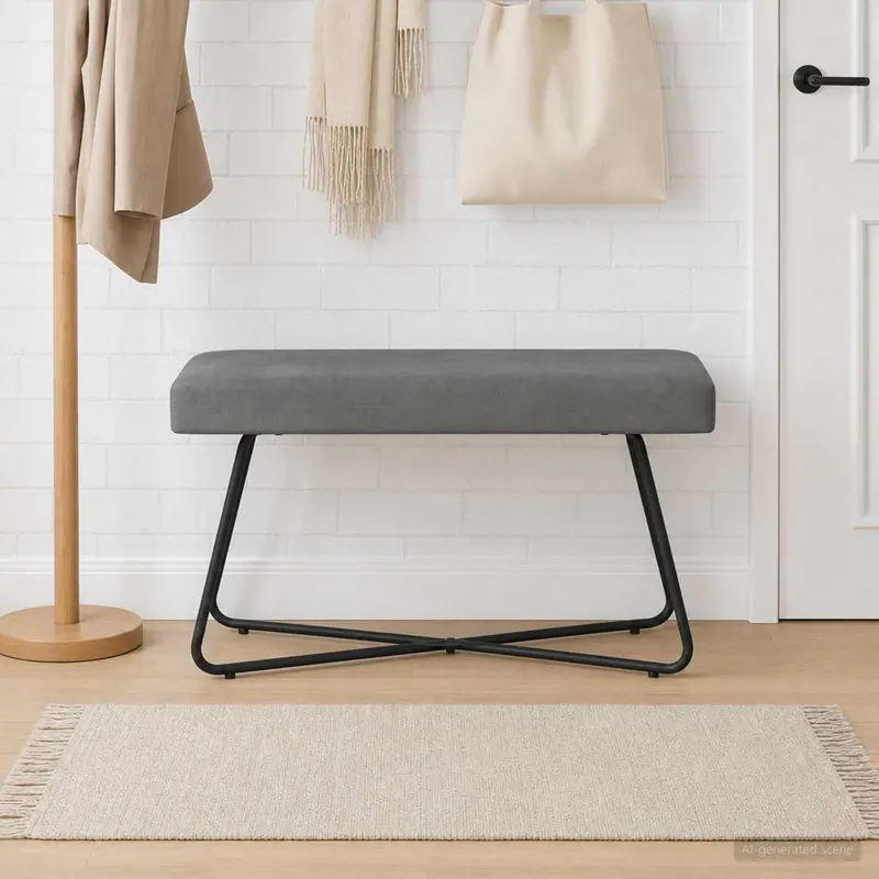 Vidaxl bank donkergrijs 80 x 40 x 45 cm fluweel