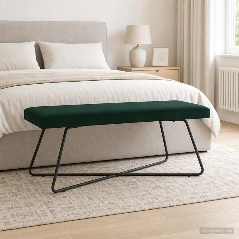 Vidaxl bank donkergroen 110 x 40 x 45 cm fluweel