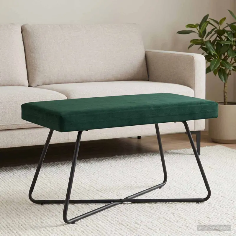 Vidaxl bank donkergroen 80 x 40 x 45 cm fluweel