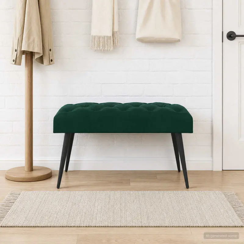 Vidaxl bank met knoopverstelling donkergroen 80 x 40 x 46 cm fluweel