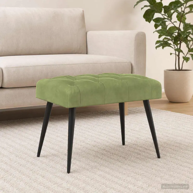 Vidaxl bank met knoopverstelling lichtgroen 60 x 40 x 45 cm fluweel