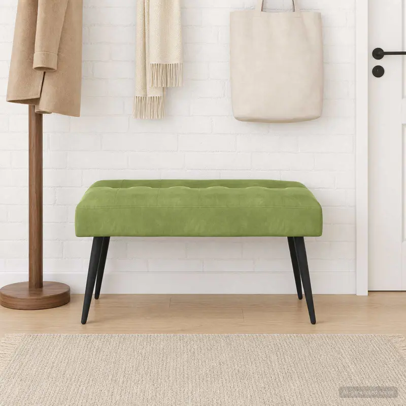 Vidaxl bank met knoopverstelling lichtgroen 80 x 40 x 46 cm fluweel