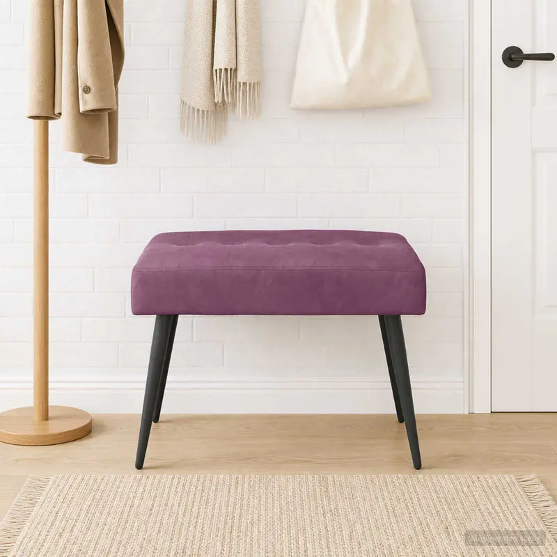Vidaxl bank met knoopverstelling paars 60 x 40 x 45 cm fluweel