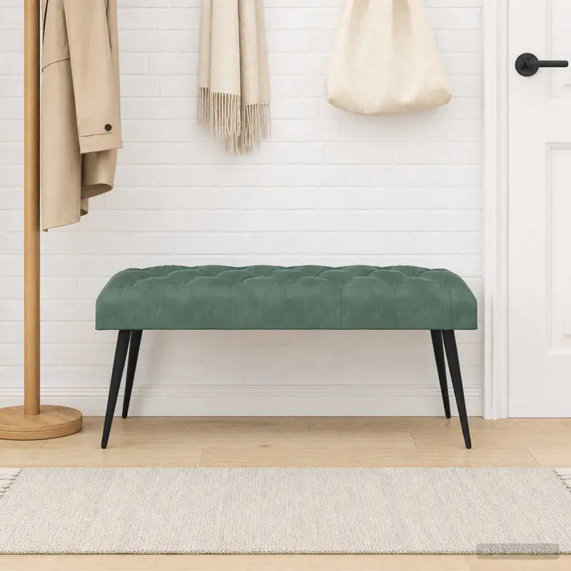 Vidaxl bank met knoopverstelling zeegroen 110 x 40 x 46 cm fluweel