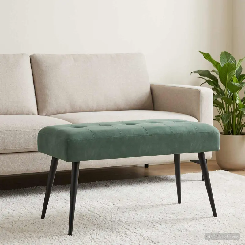 Vidaxl bank met knoopverstelling zeegroen 80 x 40 x 46 cm fluweel