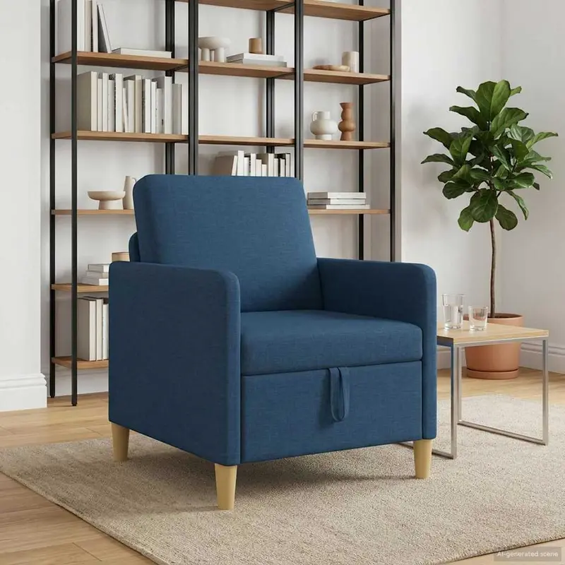 Vidaxl bank met opslag blauw 72 x 78 x 87 cm polyester