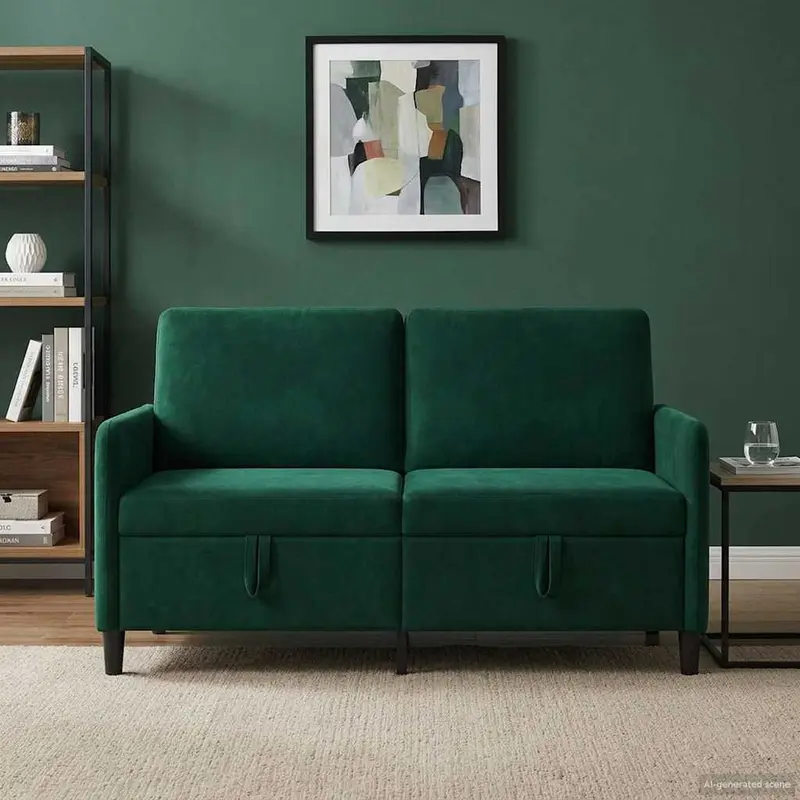 Vidaxl bank met opslag donkergroen 152 x 78 x 87 cm polyester