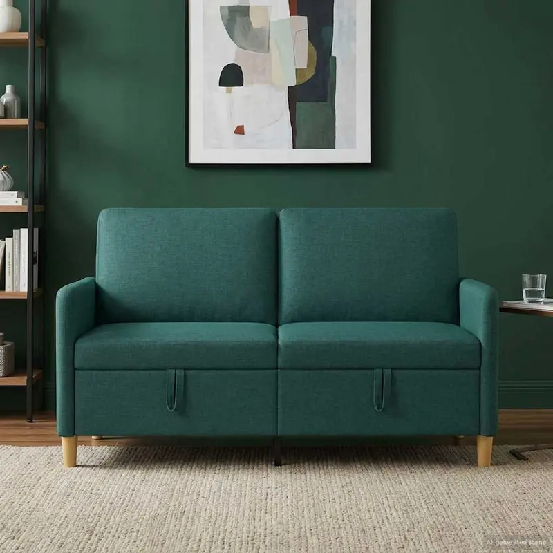 Vidaxl bank met opslag donkergroen 152 x 78 x 87 cm polyester