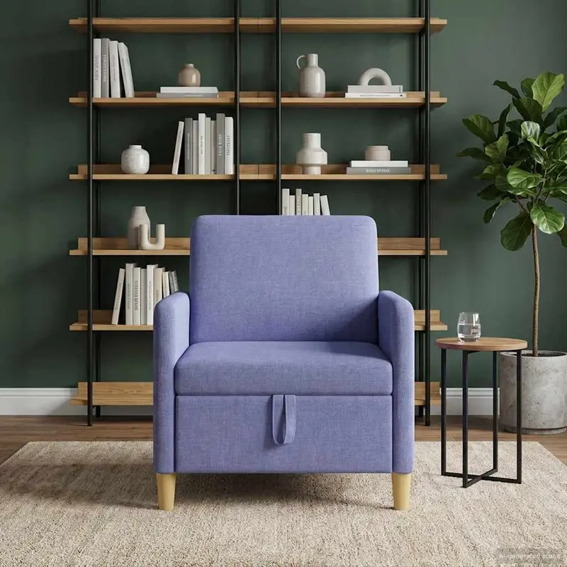 Vidaxl bank met opslag jeans blauw 72 x 78 x 87 cm polyester