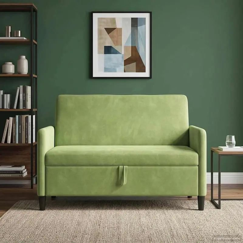 Vidaxl bank met opslag lichtgroen 122 x 78 x 87 cm polyester