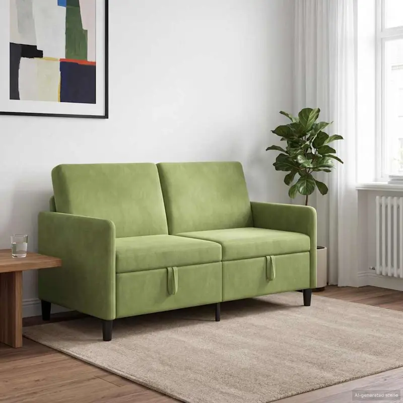 Vidaxl bank met opslag lichtgroen 152 x 78 x 87 cm polyester