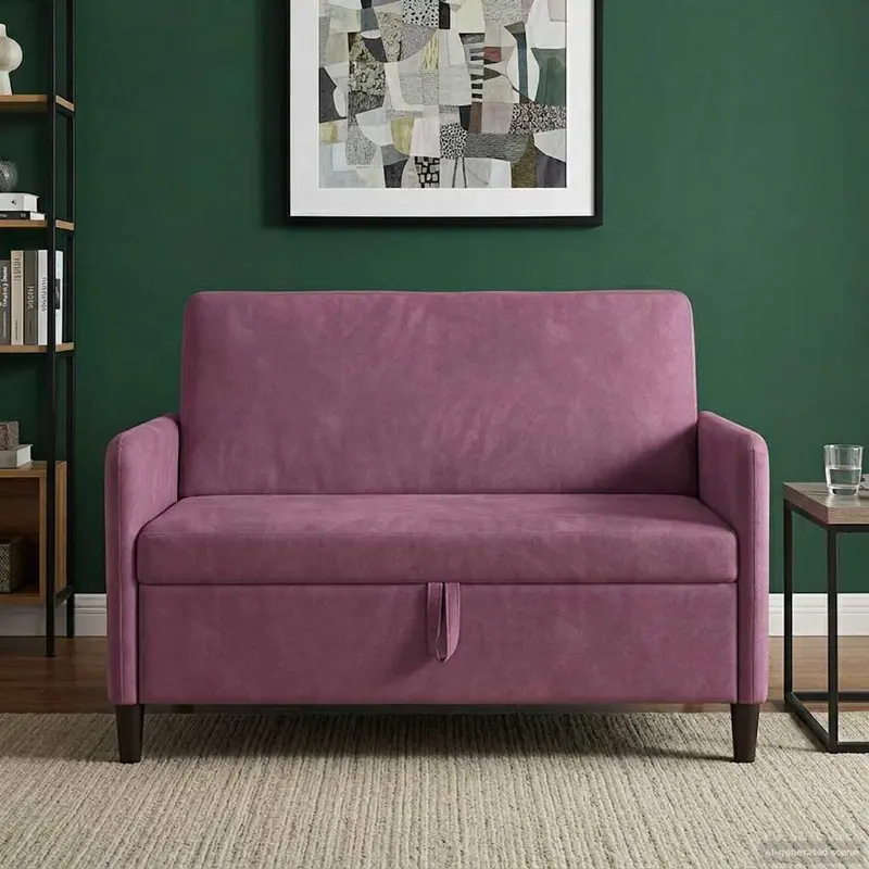 Vidaxl bank met opslag paars 122 x 78 x 87 cm polyester