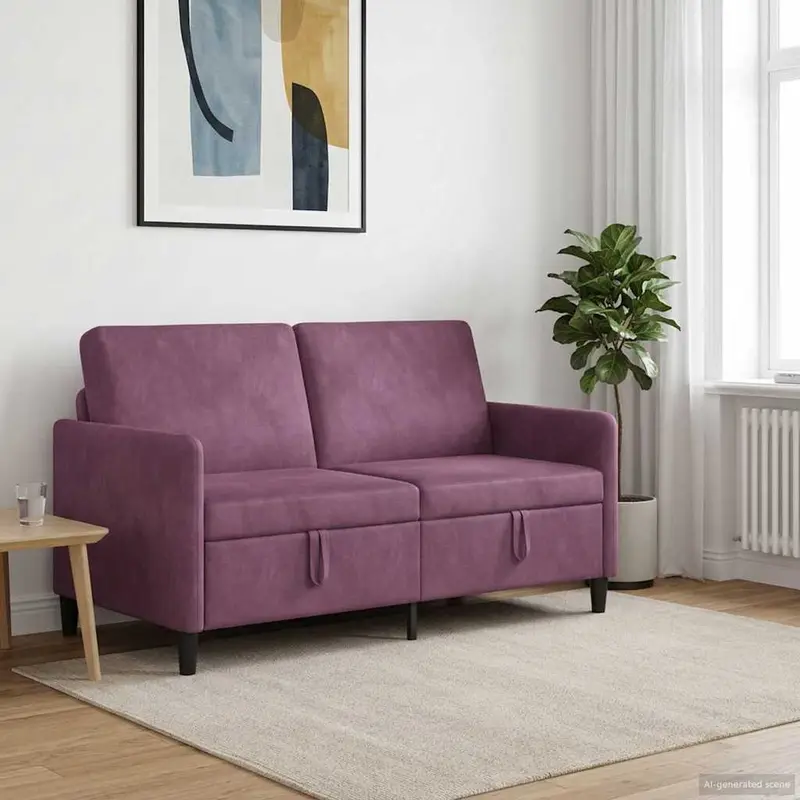 Vidaxl bank met opslag paars 152 x 78 x 87 cm polyester