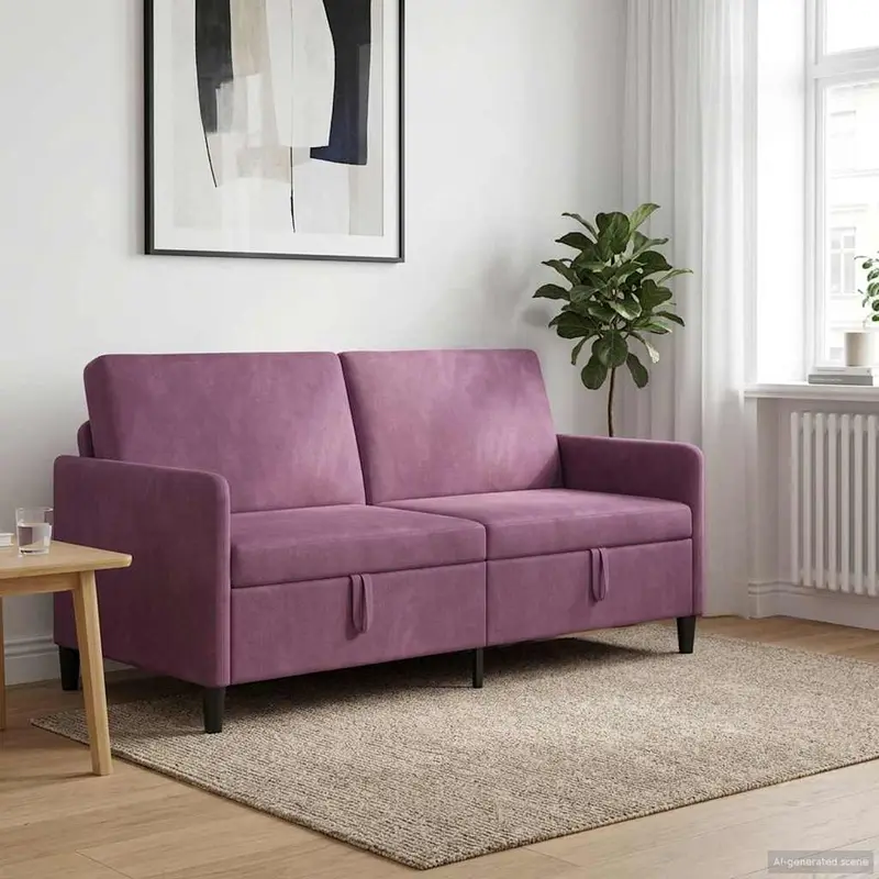 Vidaxl bank met opslag paars 172 x 78 x 87 cm polyester