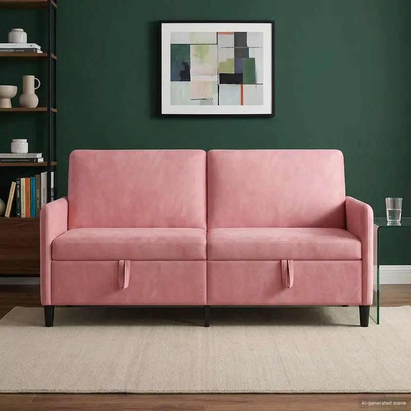 Vidaxl bank met opslag roze 172 x 78 x 87 cm polyester