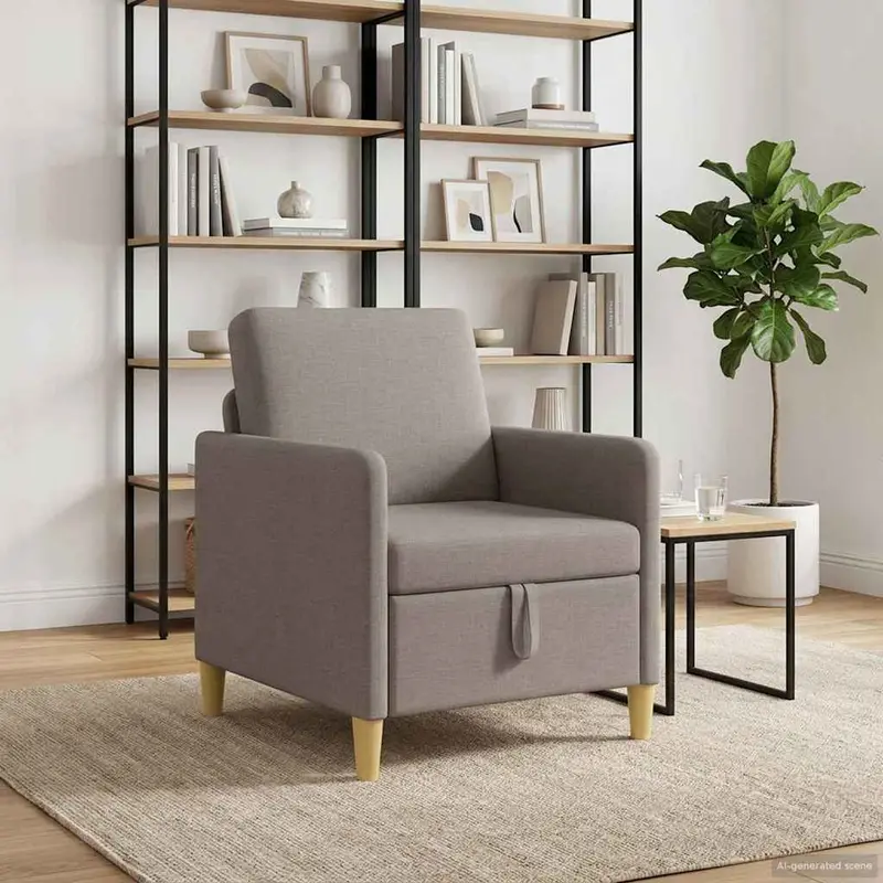 Vidaxl bank met opslag taupe 72 x 78 x 87 cm polyester