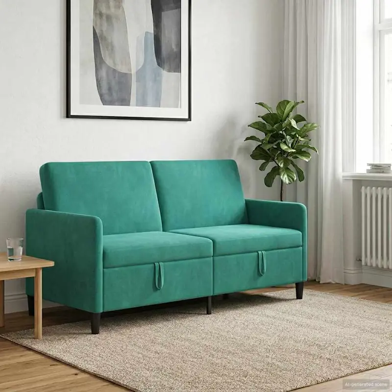 Vidaxl bank met opslag turquoise 172 x 78 x 87 cm polyester