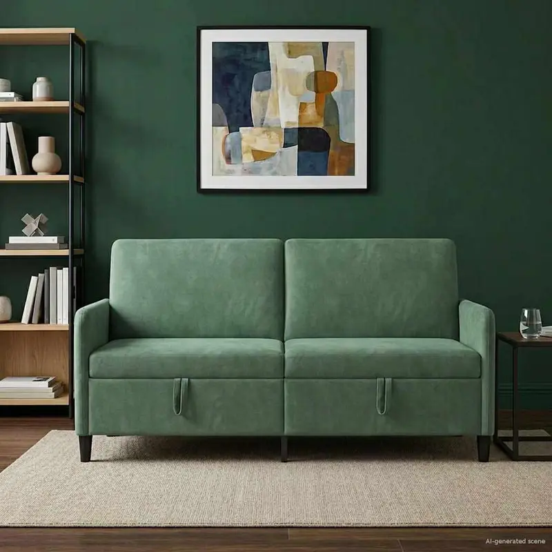 Vidaxl bank met opslag zeegroen 172 x 78 x 87 cm polyester