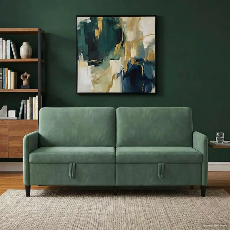 Vidaxl bank met opslag zeegroen 192 x 78 x 87 cm polyester