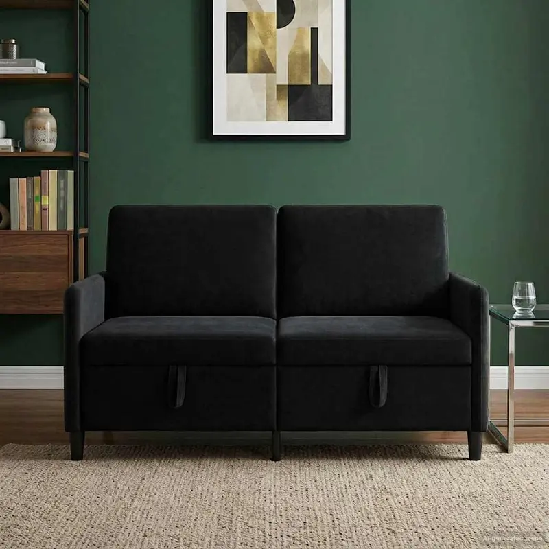 Vidaxl bank met opslag zwart 152 x 78 x 87 cm polyester