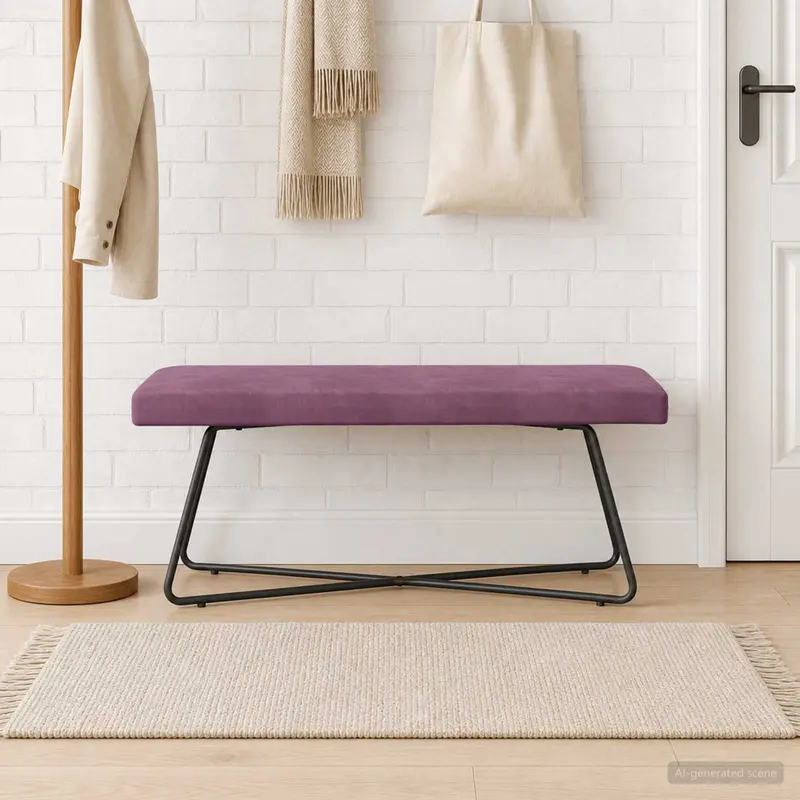 Vidaxl bank paars 110 x 40 x 45 cm fluweel