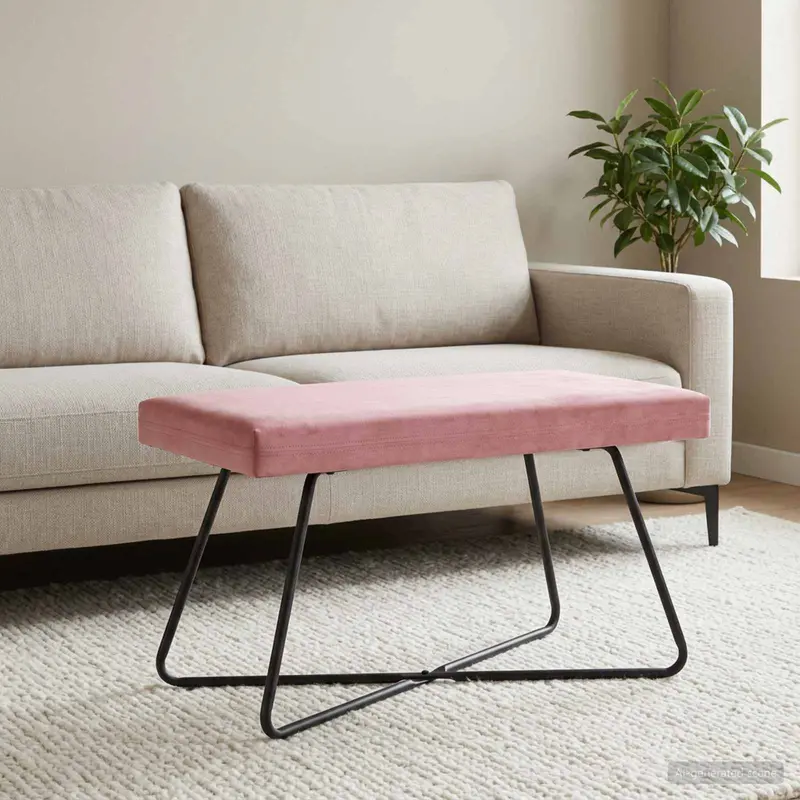 Vidaxl bank roze 80 x 40 x 45 cm fluweel