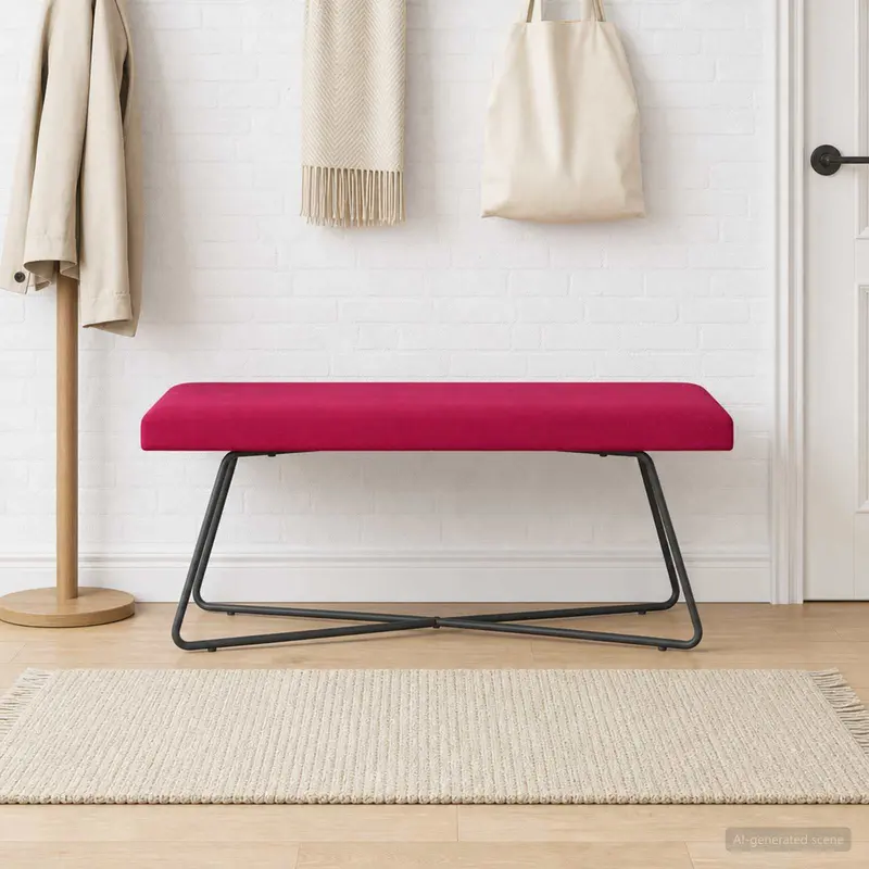 Vidaxl bank wijnrood 110 x 40 x 45 cm fluweel