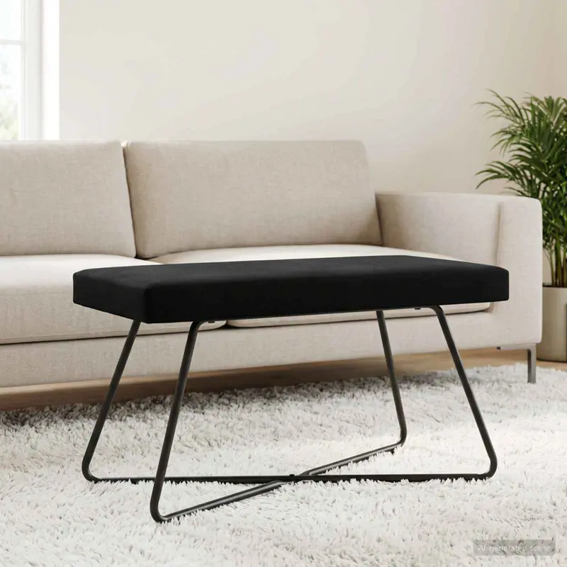 Vidaxl bank zwart 80 x 40 x 45 cm fluweel
