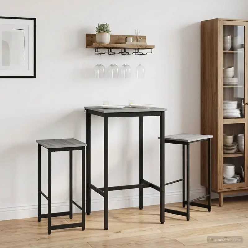 Vidaxl barkruk 2 st grijs sonoma 40 x 32 x 64 cm bewerkt hout