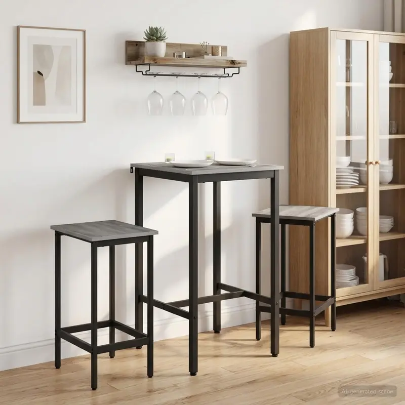 Vidaxl barkruk 2 st grijs sonoma 40 x 32 x 64 cm bewerkt hout