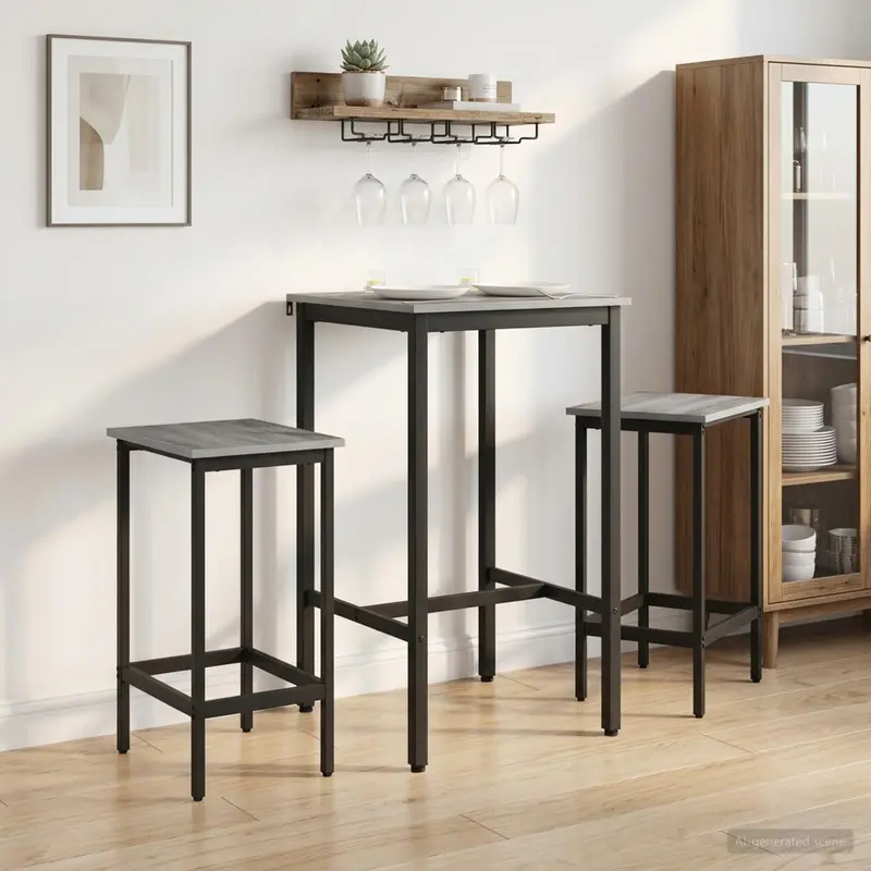 Vidaxl barkruk 2 st grijs sonoma 40 x 32 x 74 cm bewerkt hout