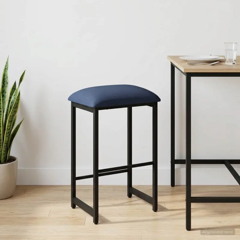Vidaxl barkruk blauw 40 x 32 x 64 cm bewerkt hout