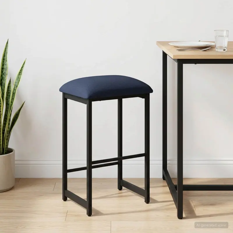 Vidaxl barkruk blauw 40 x 32 x 74 cm bewerkt hout